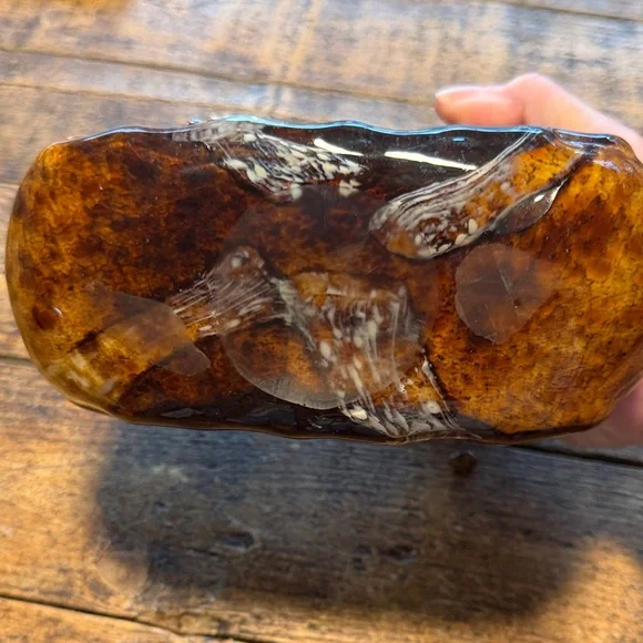 Murano esque glass purse- beautiful tortoise patterns - Picture 5 of 5